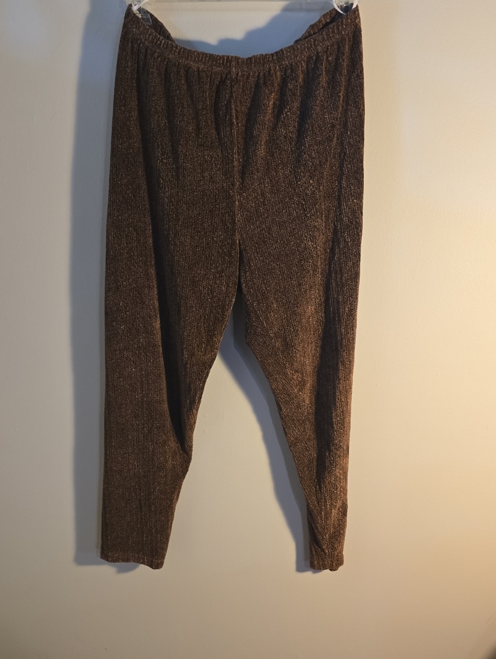 jason maxwell Ribbed Brown Elastic-Waist Jogger Pants